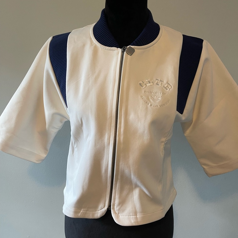 Adidas sport club crop jacket new with tags
